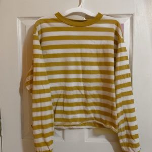 brandy Melville yellow stripped shirt